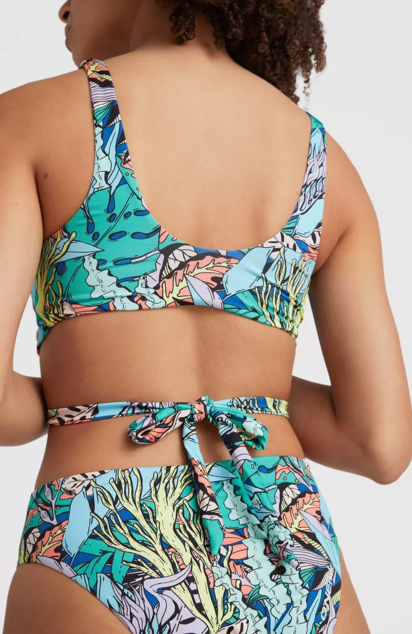 Clearance O’Neill Bikini Sofie - Love Longline Triangle | Blue Comic Seaweed