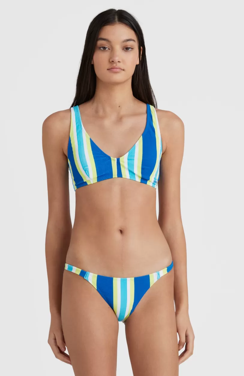 Best O’Neill Bikini Terry Lucia Longline Triangle | Blue Towel Stripe