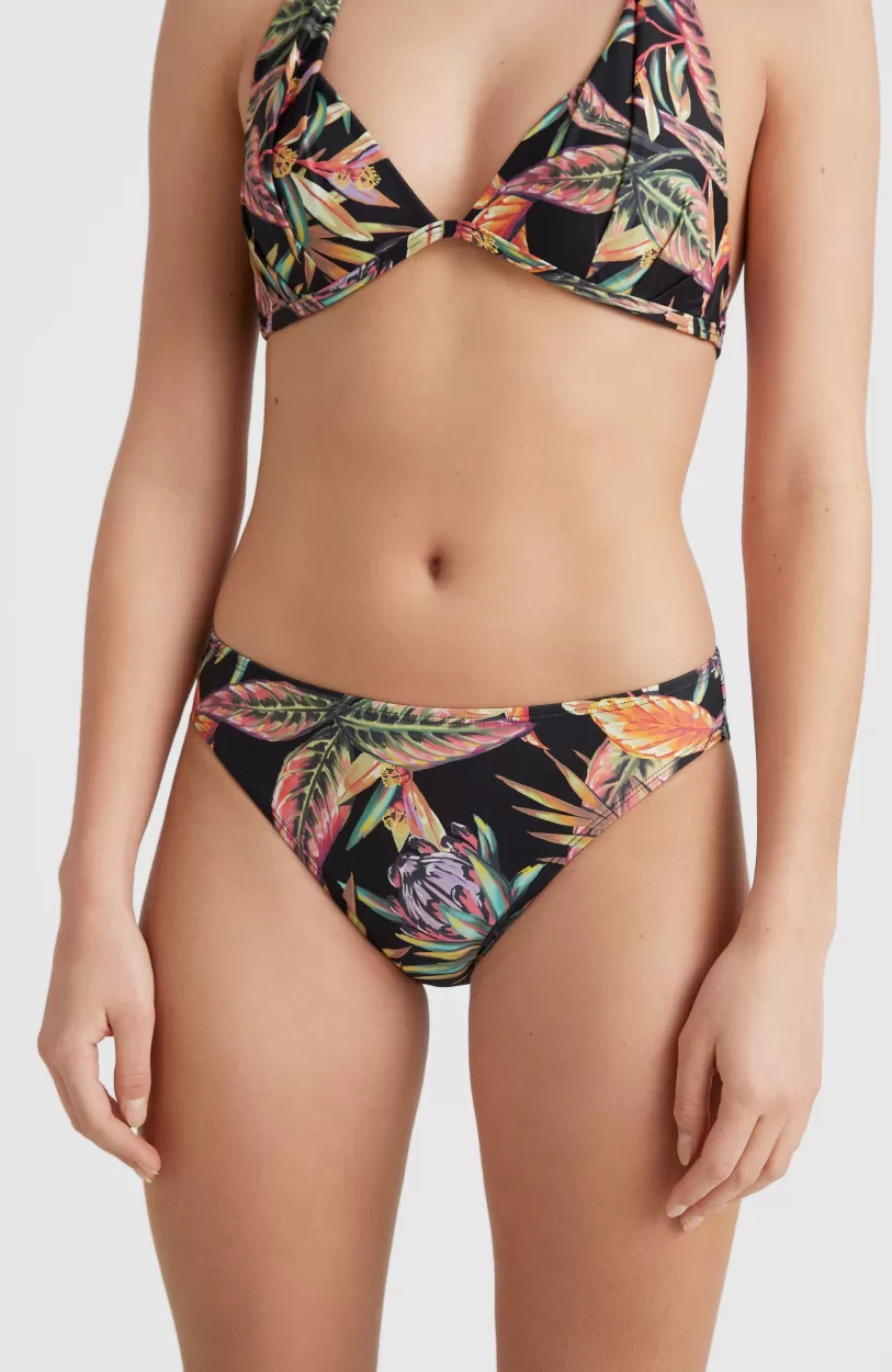 Online O’Neill Bikinibroekje Rita | Black Tropical Flower