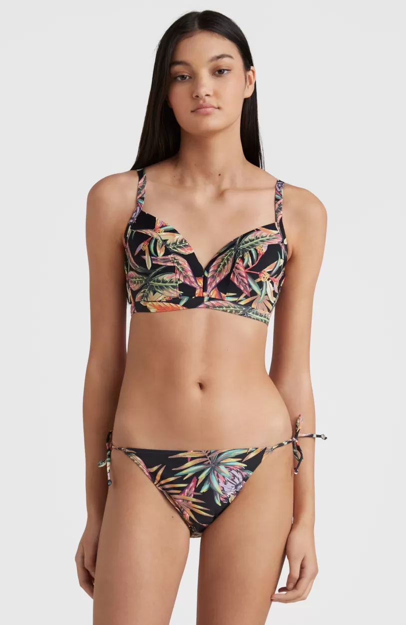 Cheap O’Neill Bikinitop Panama Mould Wire Bra | Black Tropical Flower