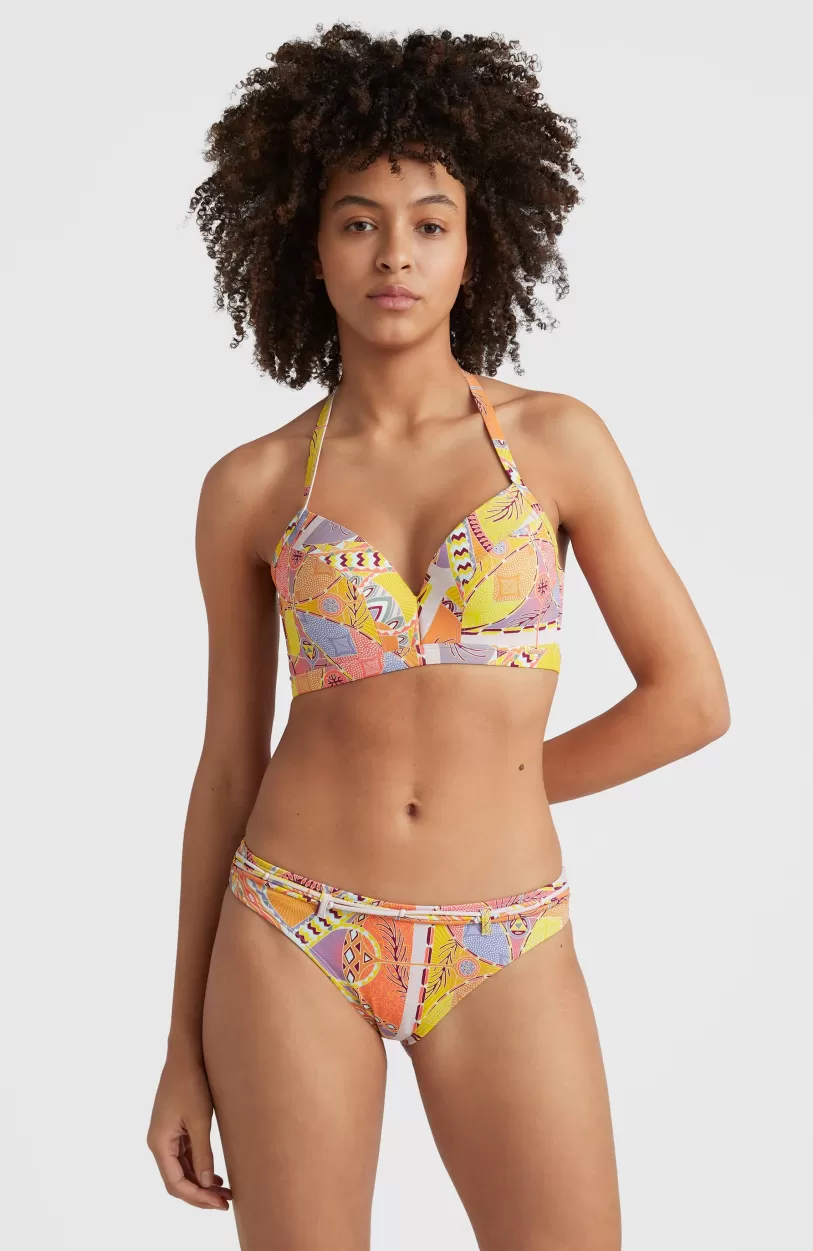 Store O’Neill Bikinitop Panama Mould Wire Bra | Yellow Scarf Print