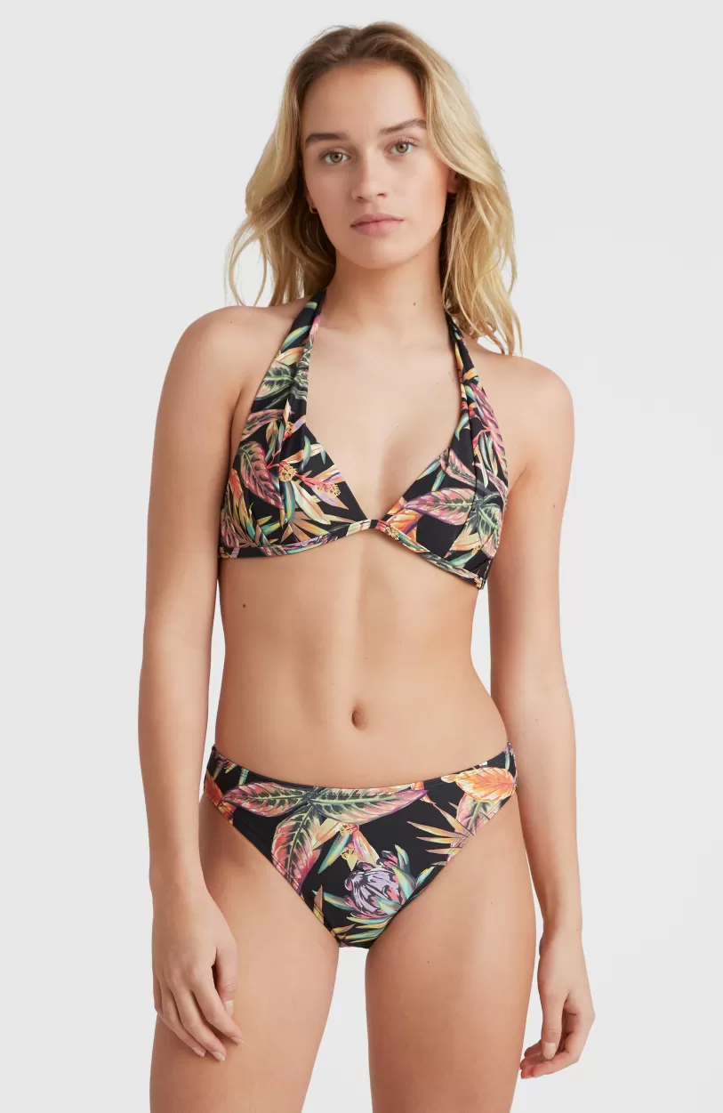 Store O’Neill Bikinitop Sao Mix Mould Halter | Black Tropical Flower