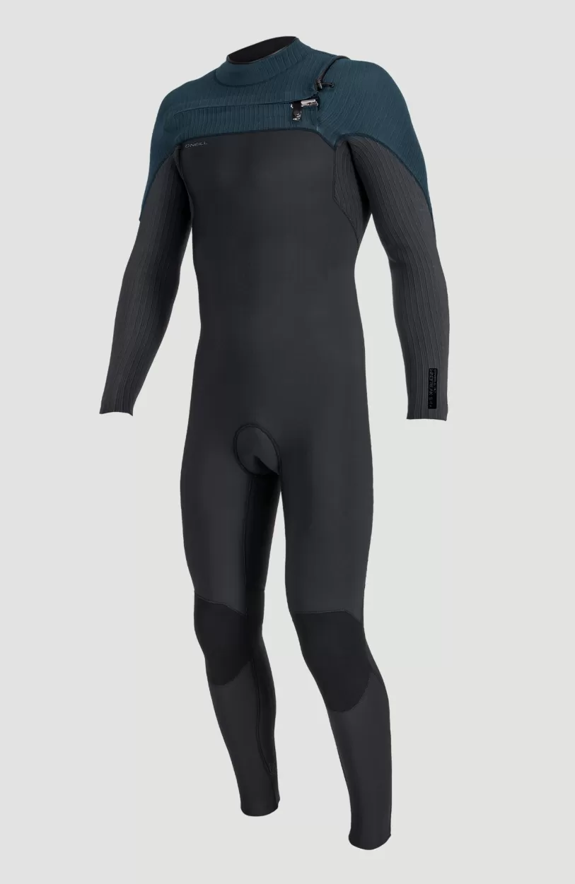 Hot O’Neill Blueprint Windfreak 5/4mm Chest Zip Full Wetsuit | BLACK/CADET BLUE