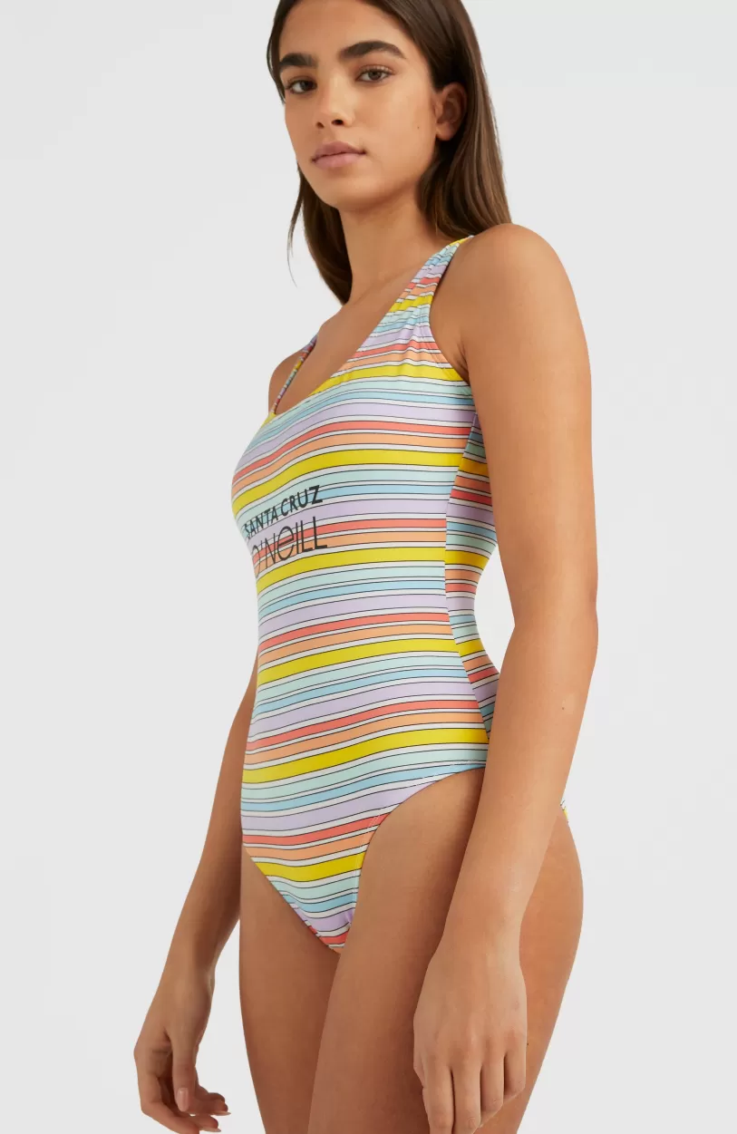 Cheap O’Neill Cali Retro Badpak | Bright Multi Coloured Stripe