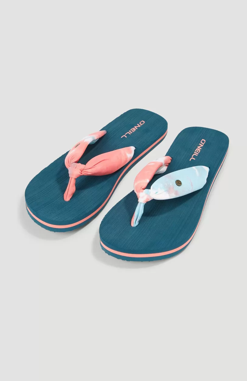 Flash Sale O’Neill Ditsy Sun BLOOM™ Slippers | Pink Ice Cube Tie Dye