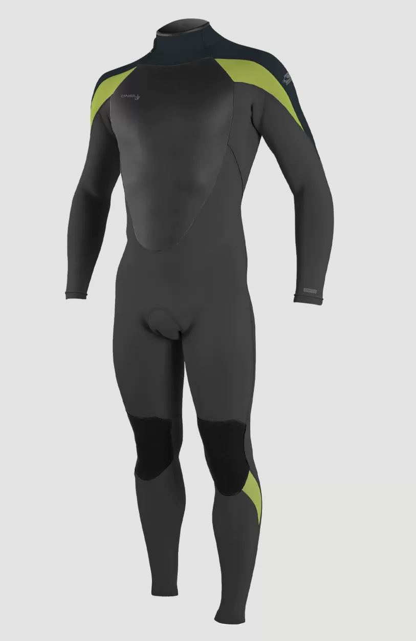 Cheap O’Neill Epic 4/3mm Back Zip Full Wetsuit | BLACK/GUNMETAL/DAYGLO