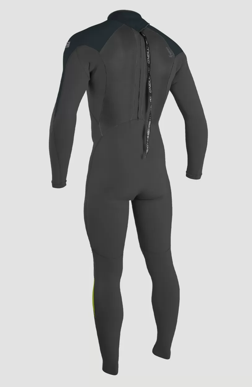 Cheap O’Neill Epic 4/3mm Back Zip Full Wetsuit | BLACK/GUNMETAL/DAYGLO