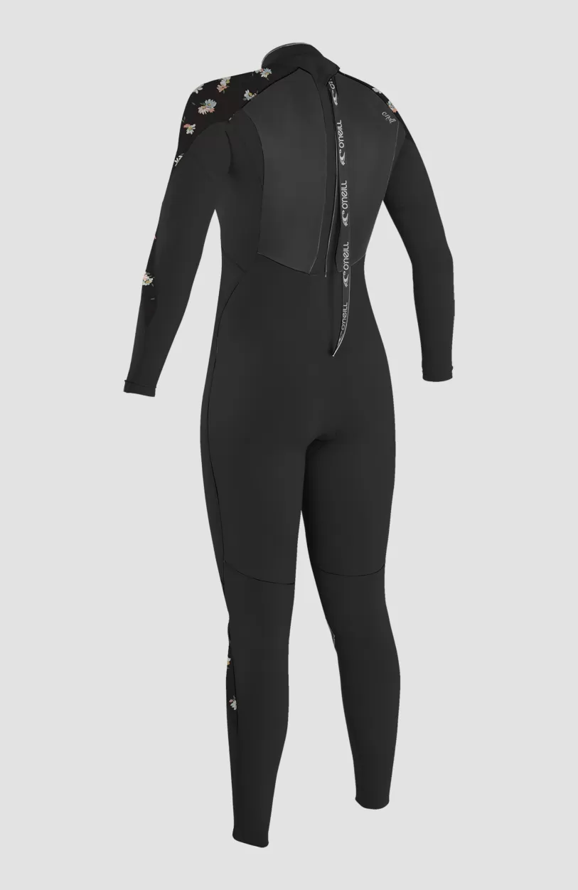 Cheap O’Neill Epic 5/4mm Back Zip Full Wetsuit | BLACK/BLACK/CINDY DAISY