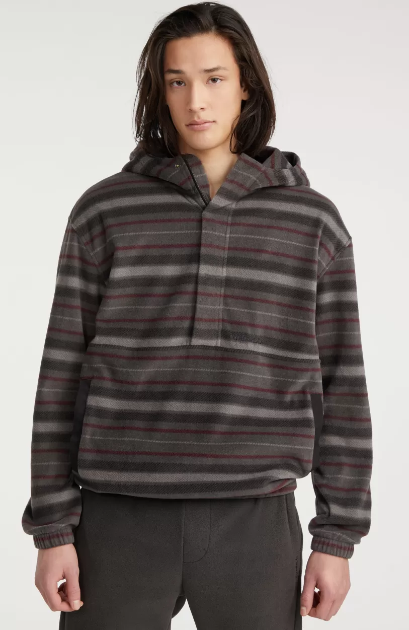 Online O’Neill Hoodie Superfleece Met Halve Rits | Grey Crossover Stripe