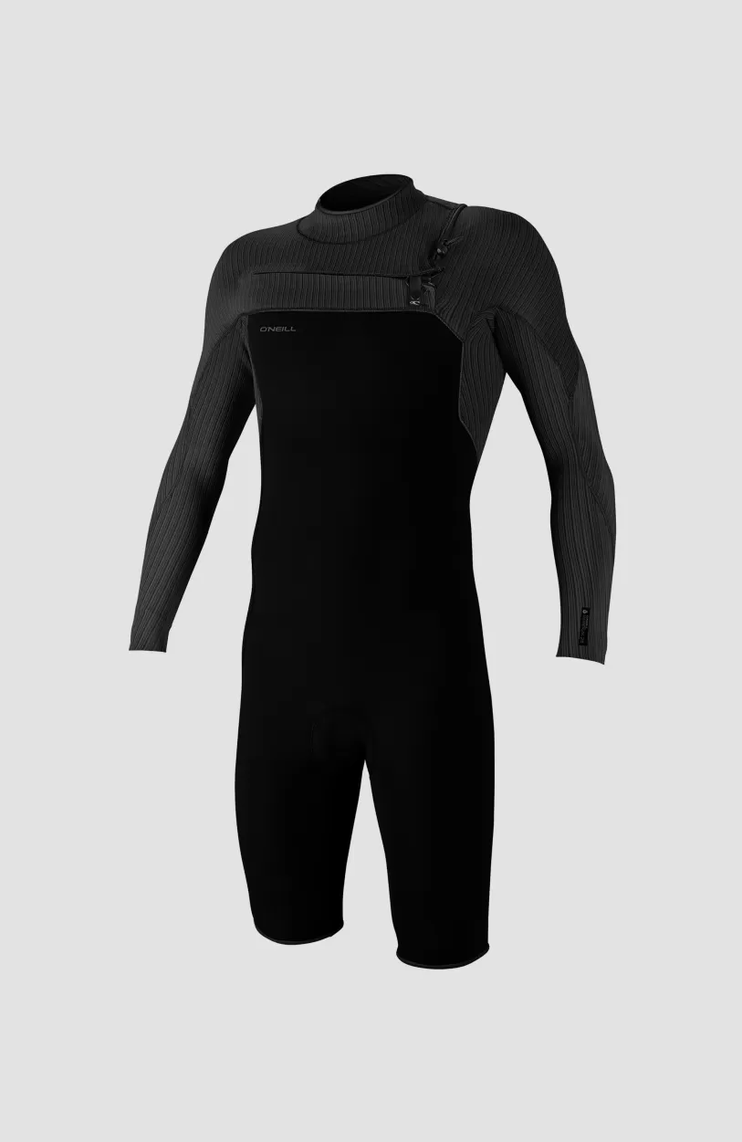 Sale O’Neill Hyperfreak 2mm Chest Zip Longsleeve Spring Wetsuit | BLACK/BLACK