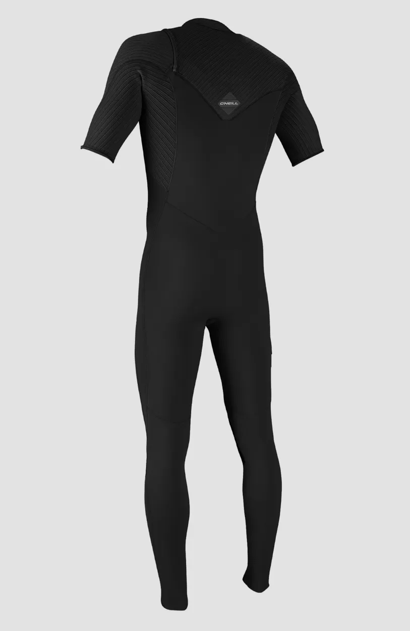 Cheap O’Neill Hyperfreak 2mm Chest Zip Shortsleeve Full Wetsuit | BLACK/BLACK