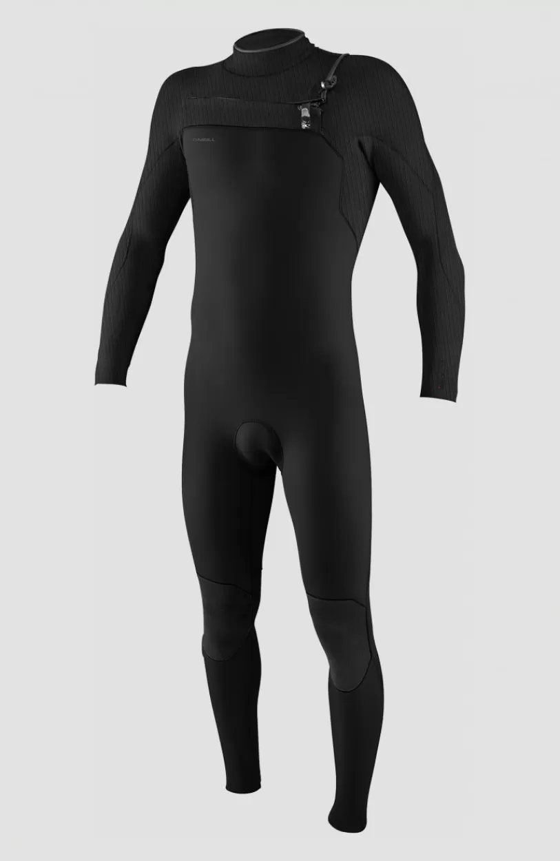 Online O’Neill Hyperfreak 4/3mm+ Chest Zip Full Wetsuit | BLACK/BLACK