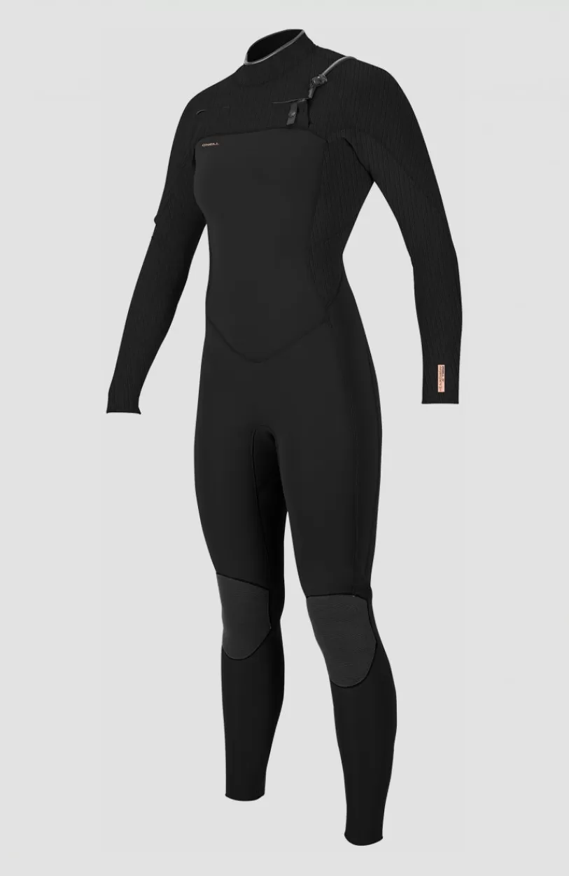 Clearance O’Neill Hyperfreak 4/3mm+ Chest Zip Full Wetsuit | BLACK/BLACK