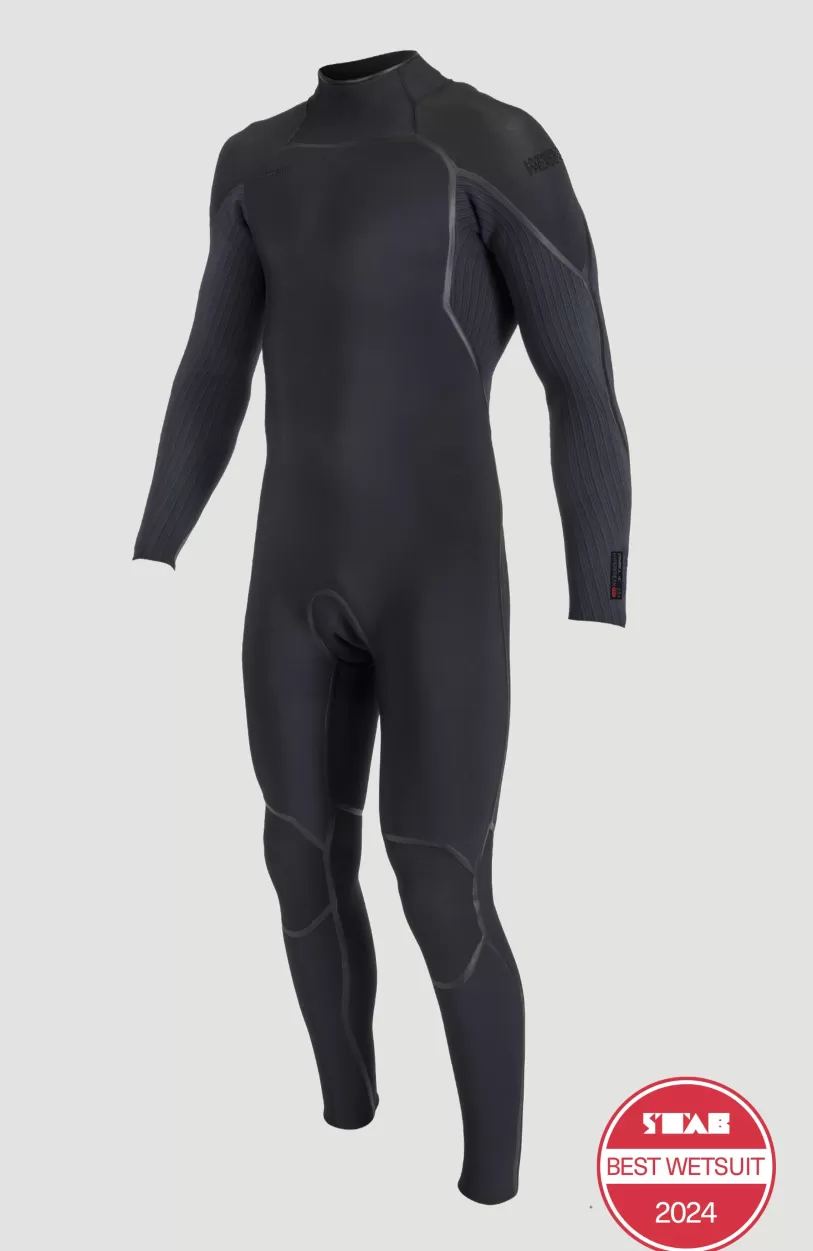 Cheap O’Neill Hyperfreak Fire 3/2+mm Back Zip Full Wetsuit | BLACK/BLACK