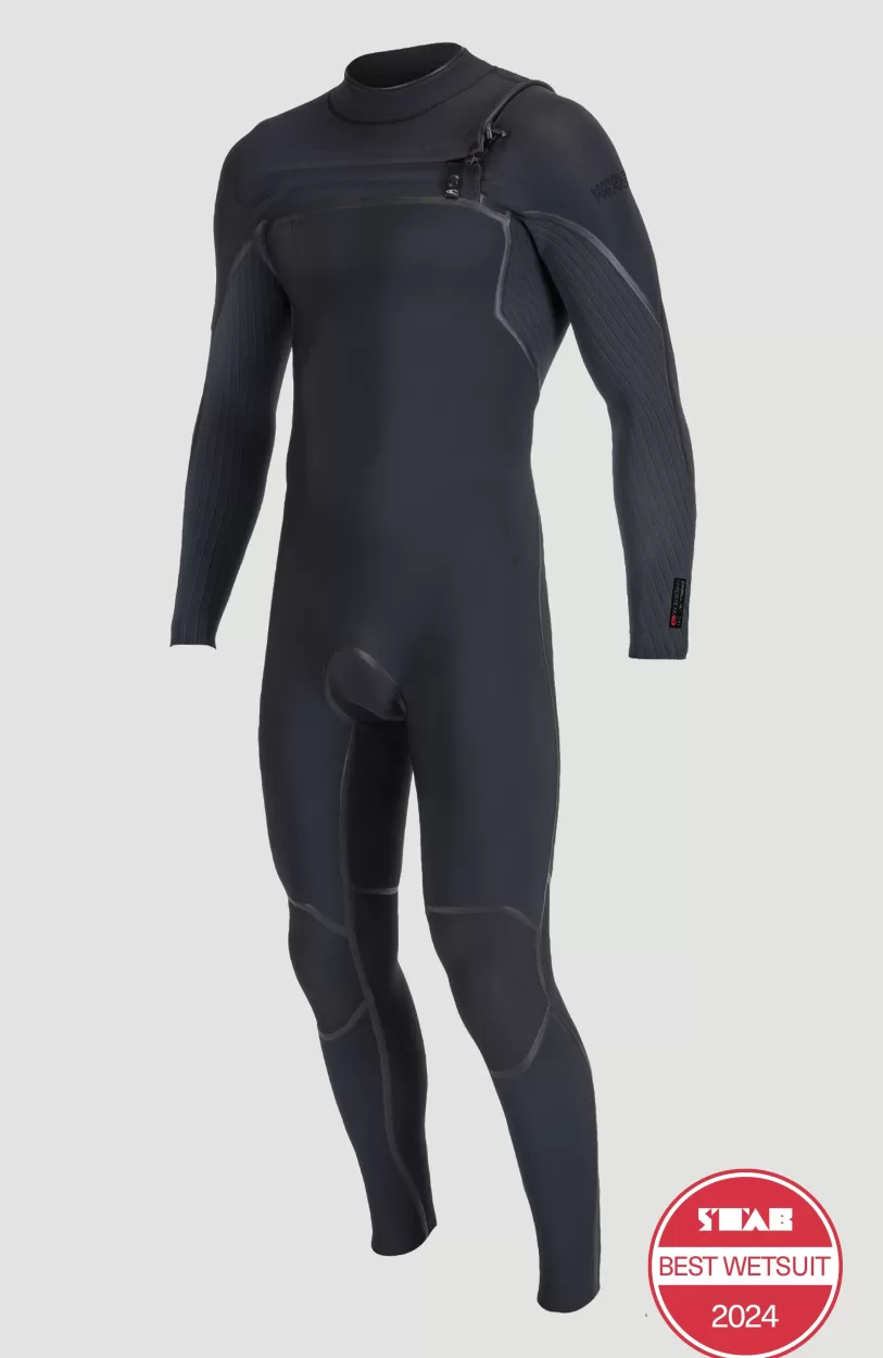 Clearance O’Neill Hyperfreak Fire 5/4+mm Chest Zip Full Wetsuit | BLACK/BLACK