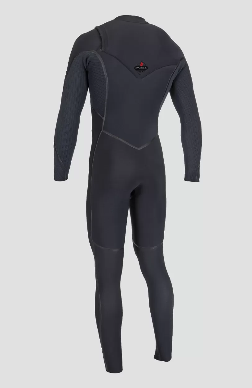 Clearance O’Neill Hyperfreak Fire 5/4+mm Chest Zip Full Wetsuit | BLACK/BLACK