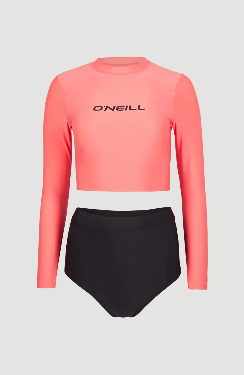 Online O’Neill Hyperfreak Longsleeve Badpakset | Georgia Peach Colour Block