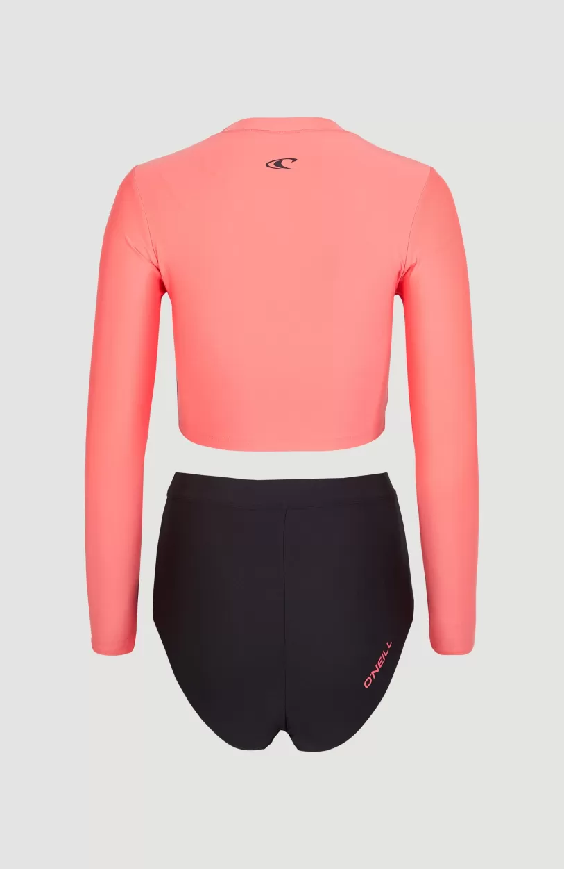 Online O’Neill Hyperfreak Longsleeve Badpakset | Georgia Peach Colour Block