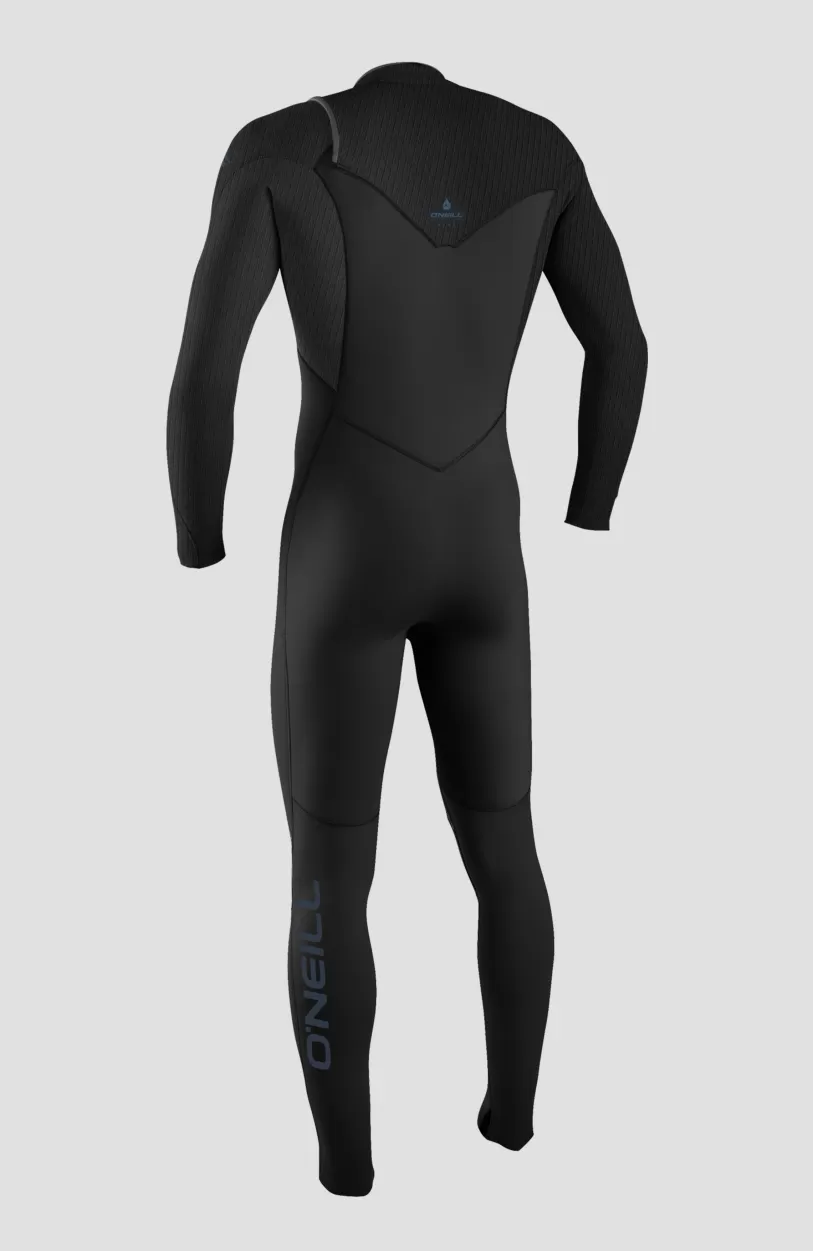 Clearance O’Neill Hyperfreak Wind 4/3+ Chest Zip Full Wetsuit | BLACK/BLACK