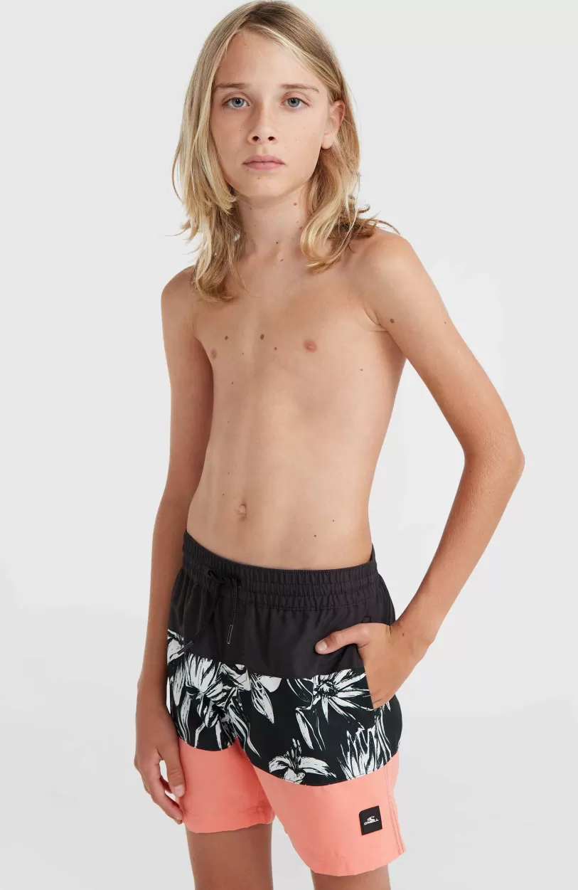 Fashion O’Neill Mix And Match Cali Block 13" Zwembroek | Black/White Tonal Tropicana