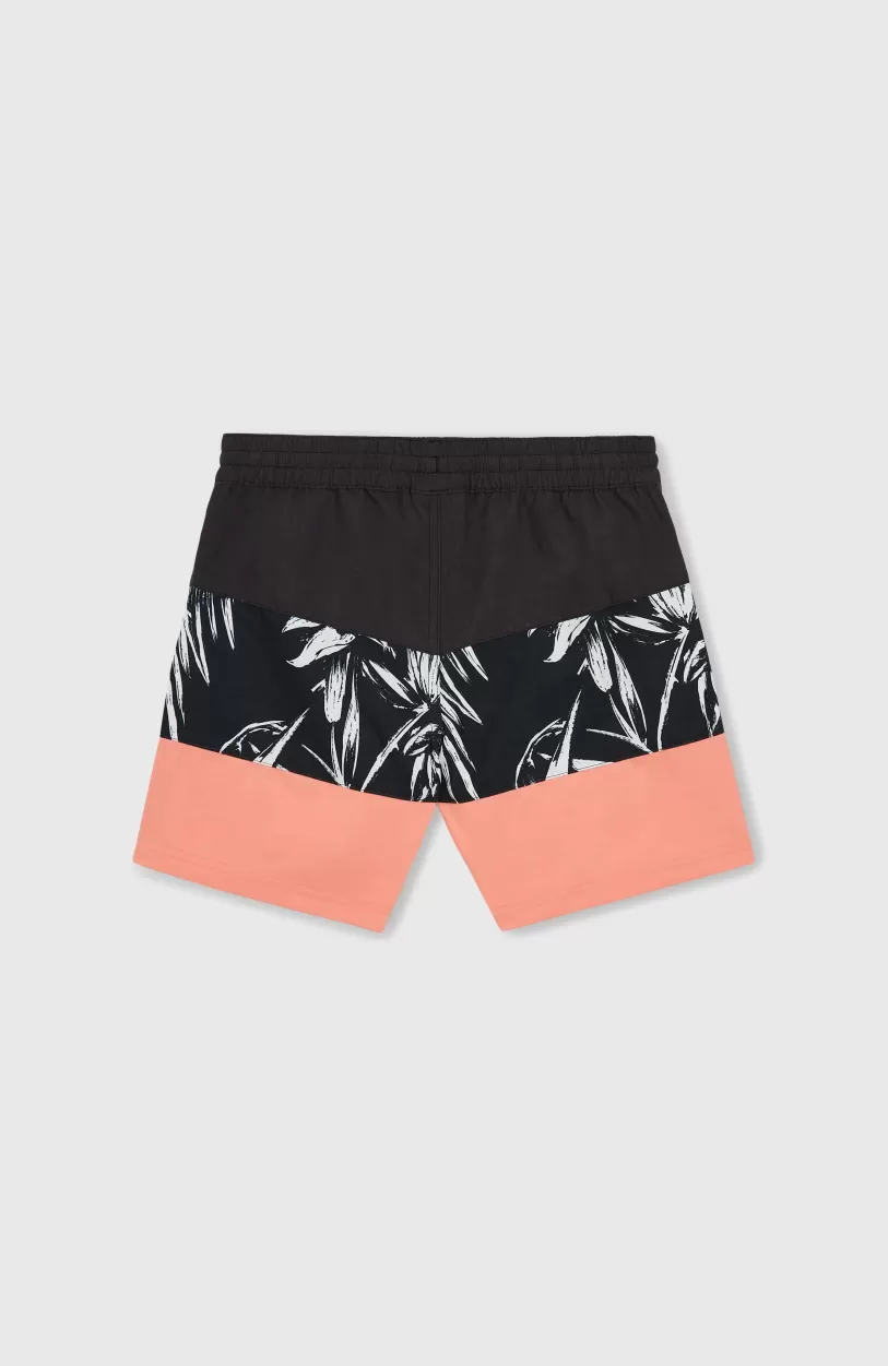 Fashion O’Neill Mix And Match Cali Block 13" Zwembroek | Black/White Tonal Tropicana