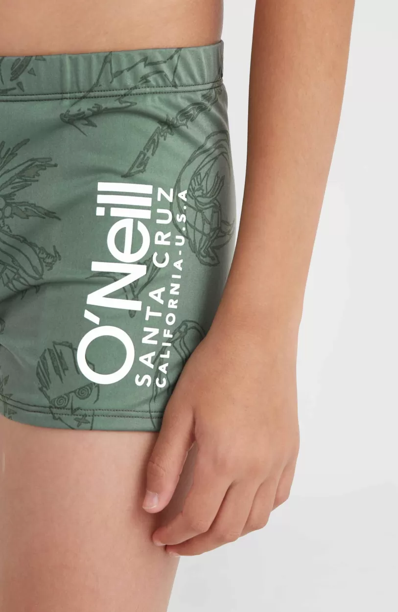 Best Sale O’Neill Mix And Match Crazy 8" Zwemboxer | Green Vintage Surfer
