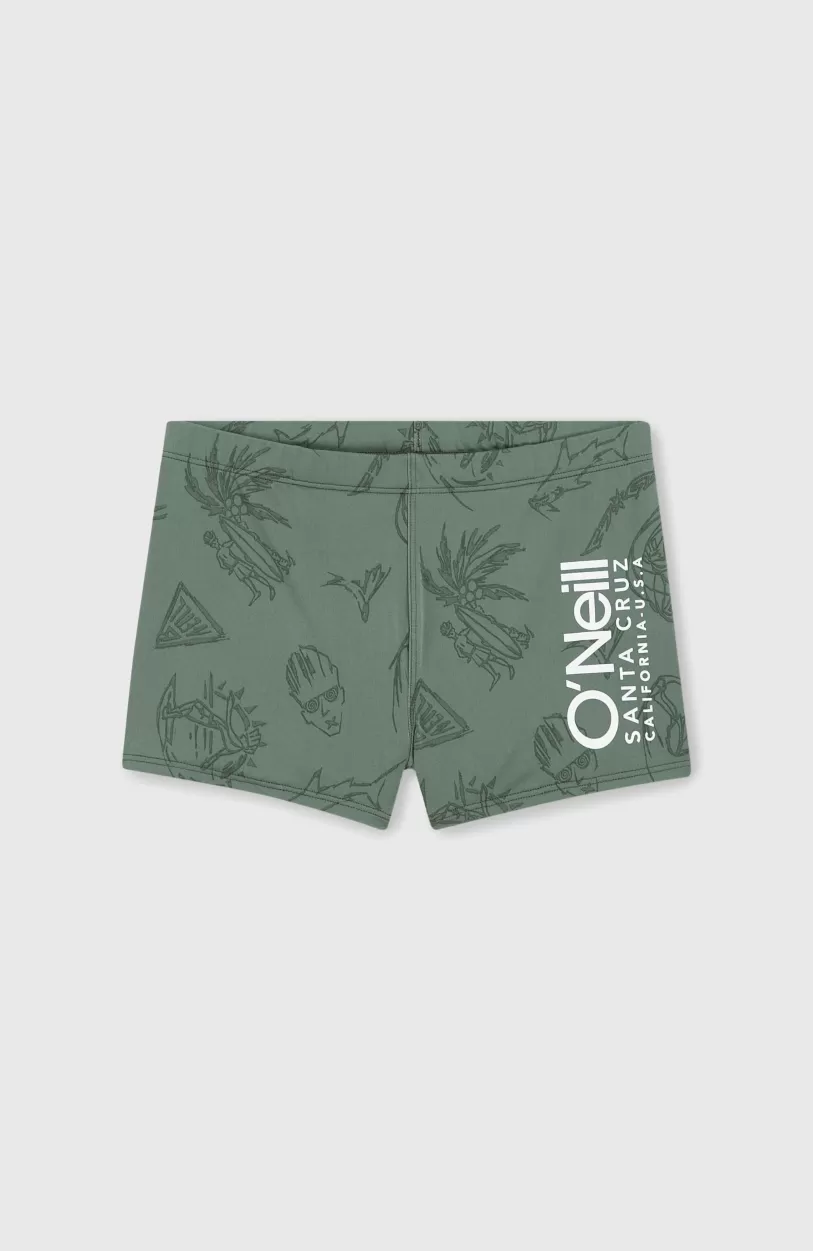 Best Sale O’Neill Mix And Match Crazy 8" Zwemboxer | Green Vintage Surfer
