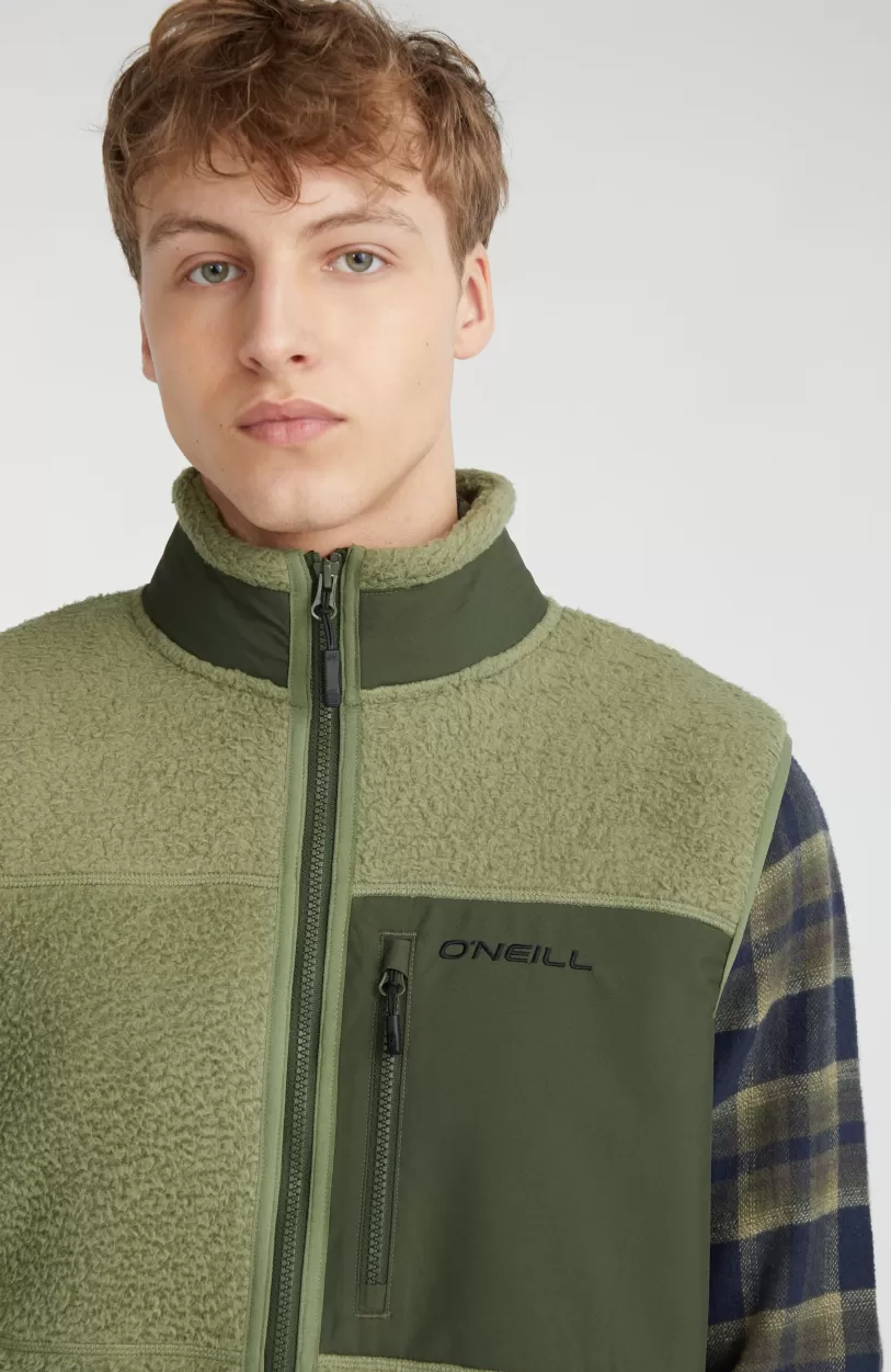 Outlet O’Neill Mouwloos Vest High-Pile | Deep Lichen Green