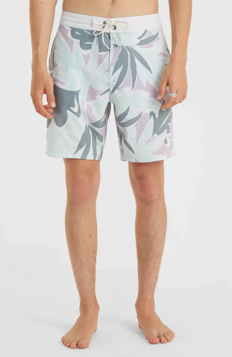 Shop O’Neill O'Riginals Print 18" Cruzers Boardshort | Seafoam White