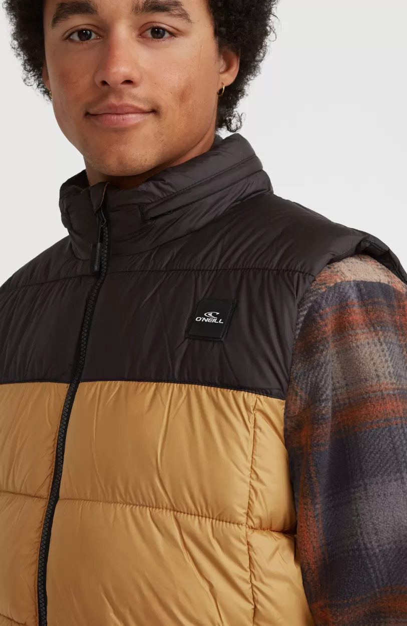 Online O’Neill O'Riginals Puffer Bodywarmer | Rich Caramel Colour block