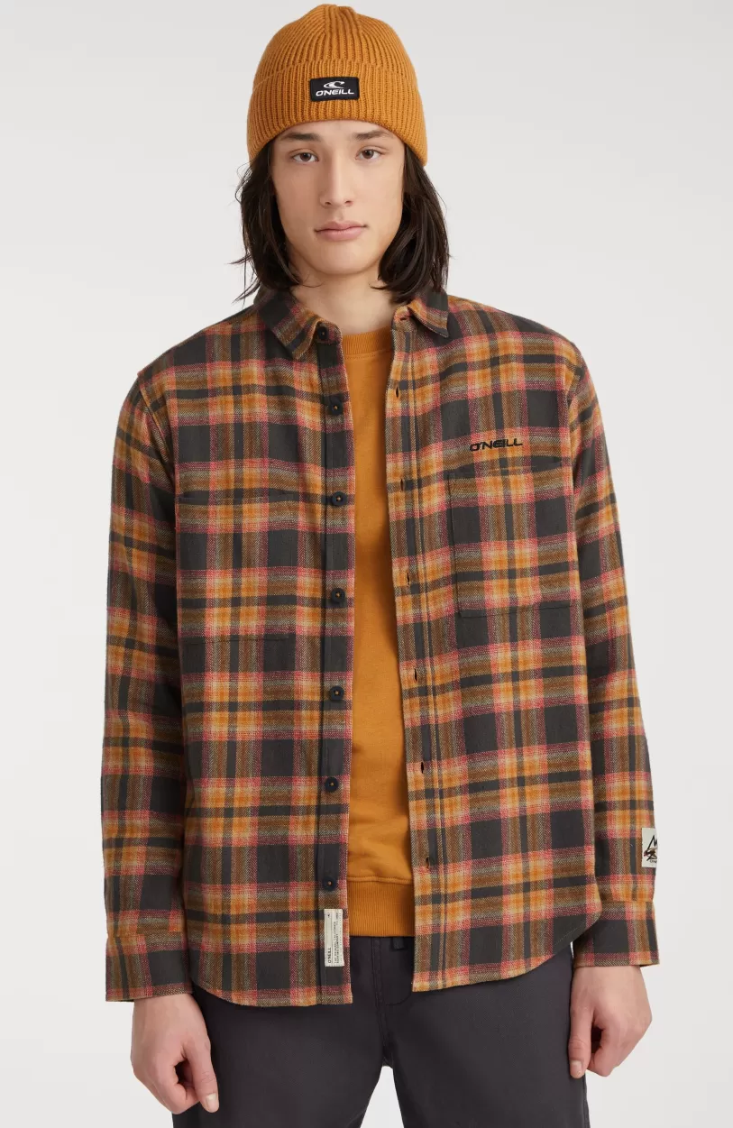 Fashion O’Neill Overhemd O'Neill TRVLR Series Flannel Check | Beige Shadow Check