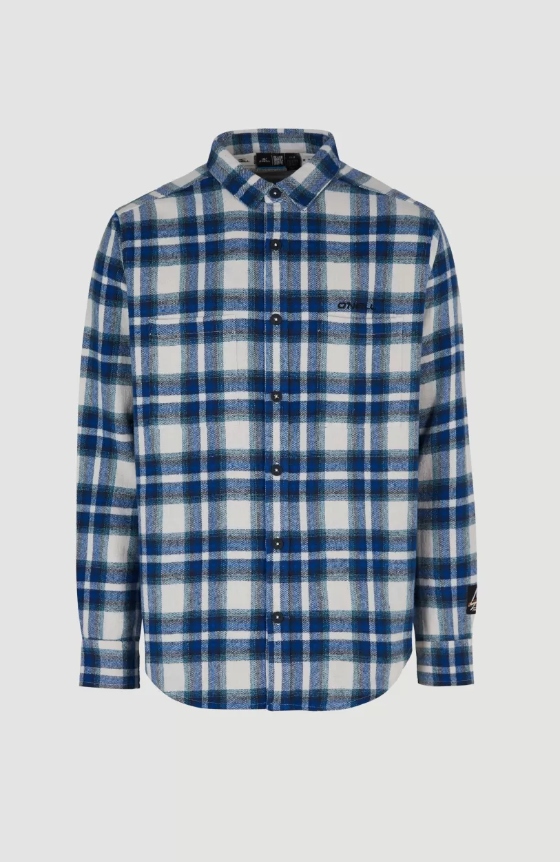 Best O’Neill Overhemd O'Neill TRVLR Series Flannel Check | Blue Shadow Check