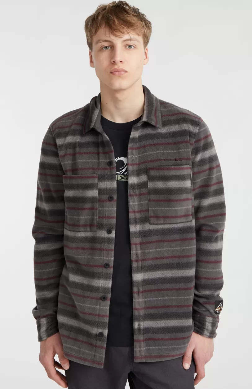 Hot O’Neill Overhemd Superfleece | Grey Crossover Stripe