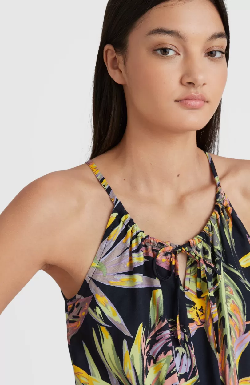 Store O’Neill Playsuit Leina | Black Tropical Flower