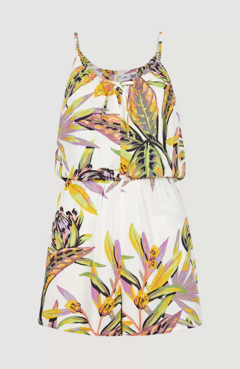 Clearance O’Neill Playsuit Leina | White Tropical Flower