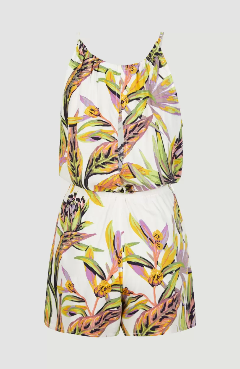 Clearance O’Neill Playsuit Leina | White Tropical Flower