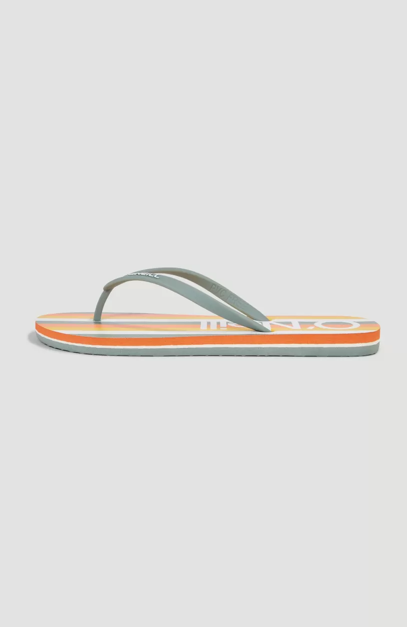 New O’Neill Profile Graphic Slippers | Orange Multistripe