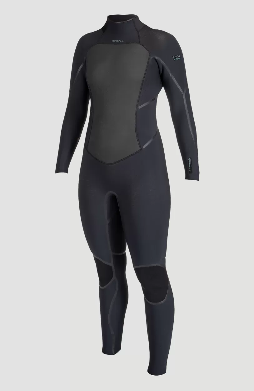 Cheap O’Neill Psycho Tech 5/4mm Back Zip Full Wetsuit | BLACK/BLACK