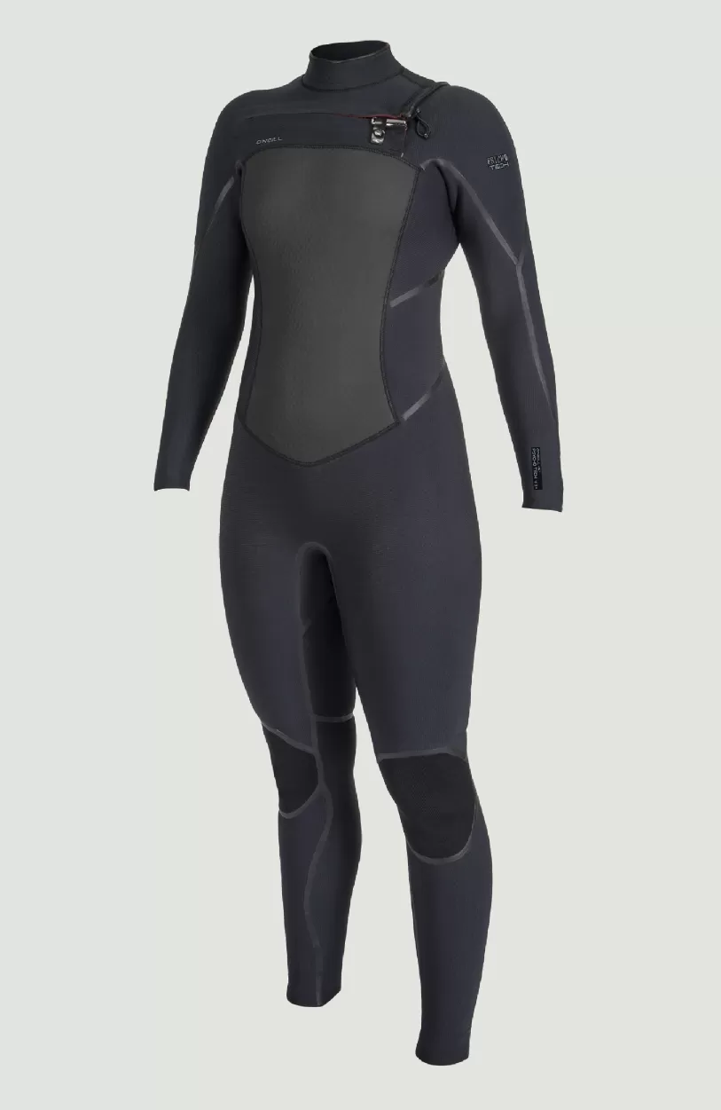 Cheap O’Neill Psycho Tech 5/4mm Chest Zip Full Wetsuit | BLACK/BLACK