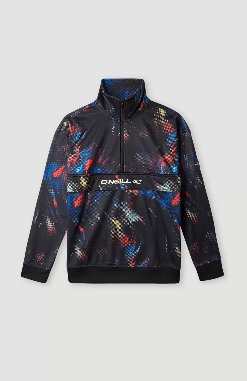 Hot O’Neill Rutile Anorak Half Zip Fleece | Black Future Fade