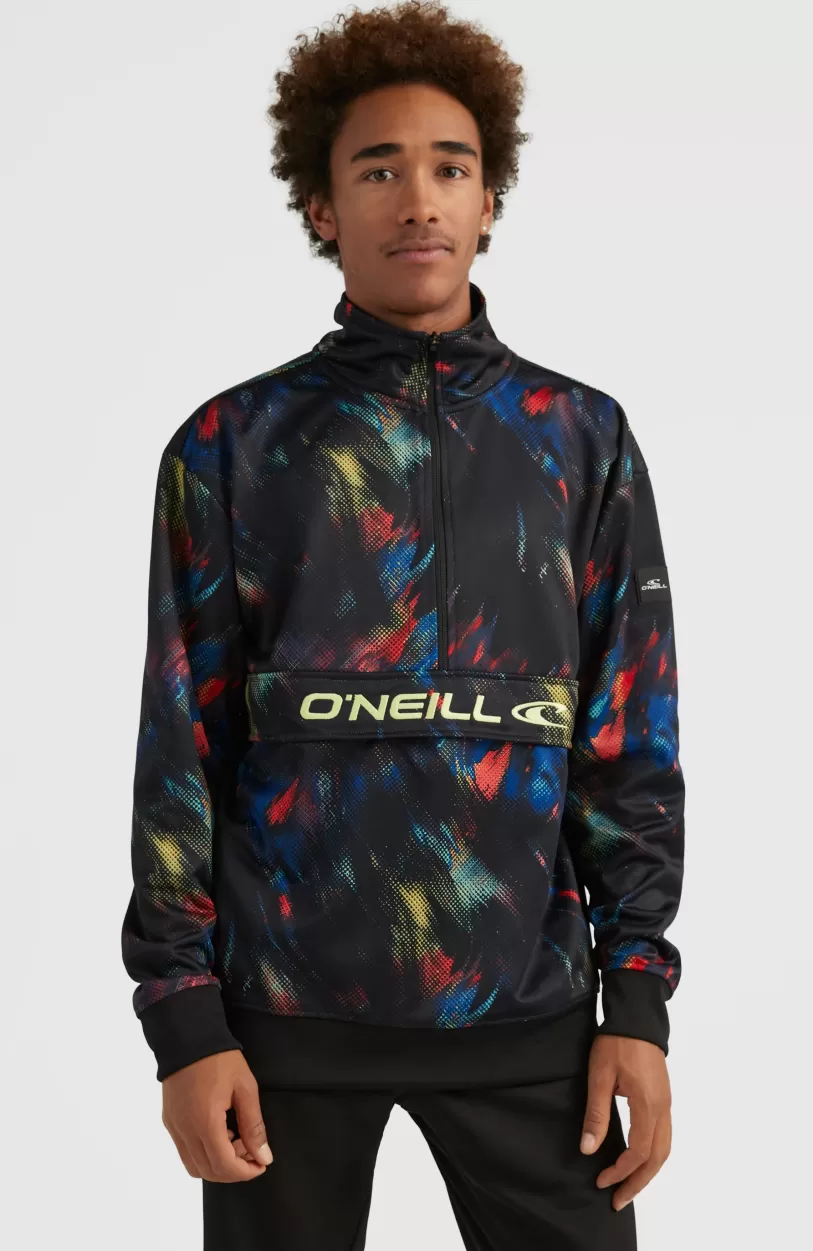 Outlet O’Neill Rutile Solid Half Zip Anorak | Black Future Fade