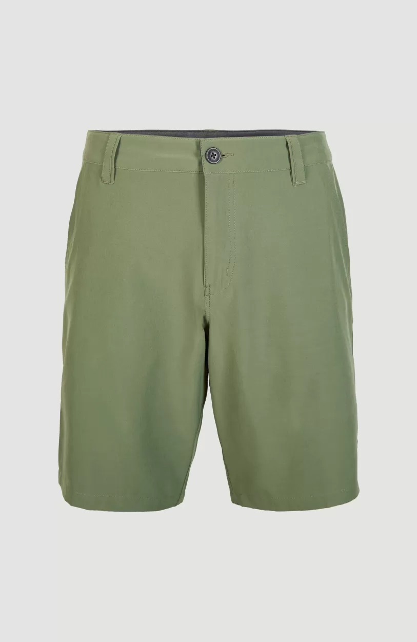 Cheap O’Neill Short Hybrid Chino | Deep Lichen Green