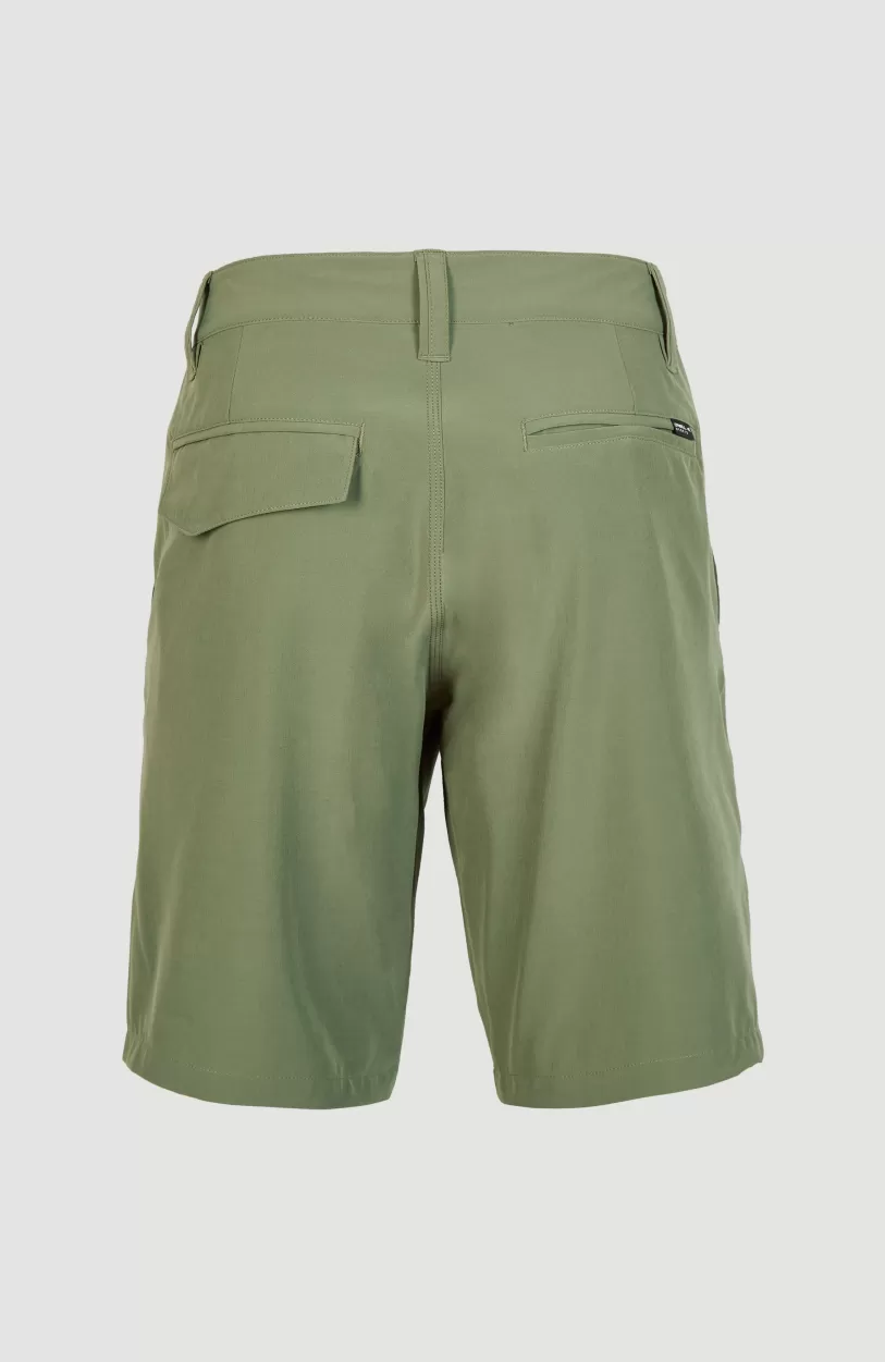 Cheap O’Neill Short Hybrid Chino | Deep Lichen Green