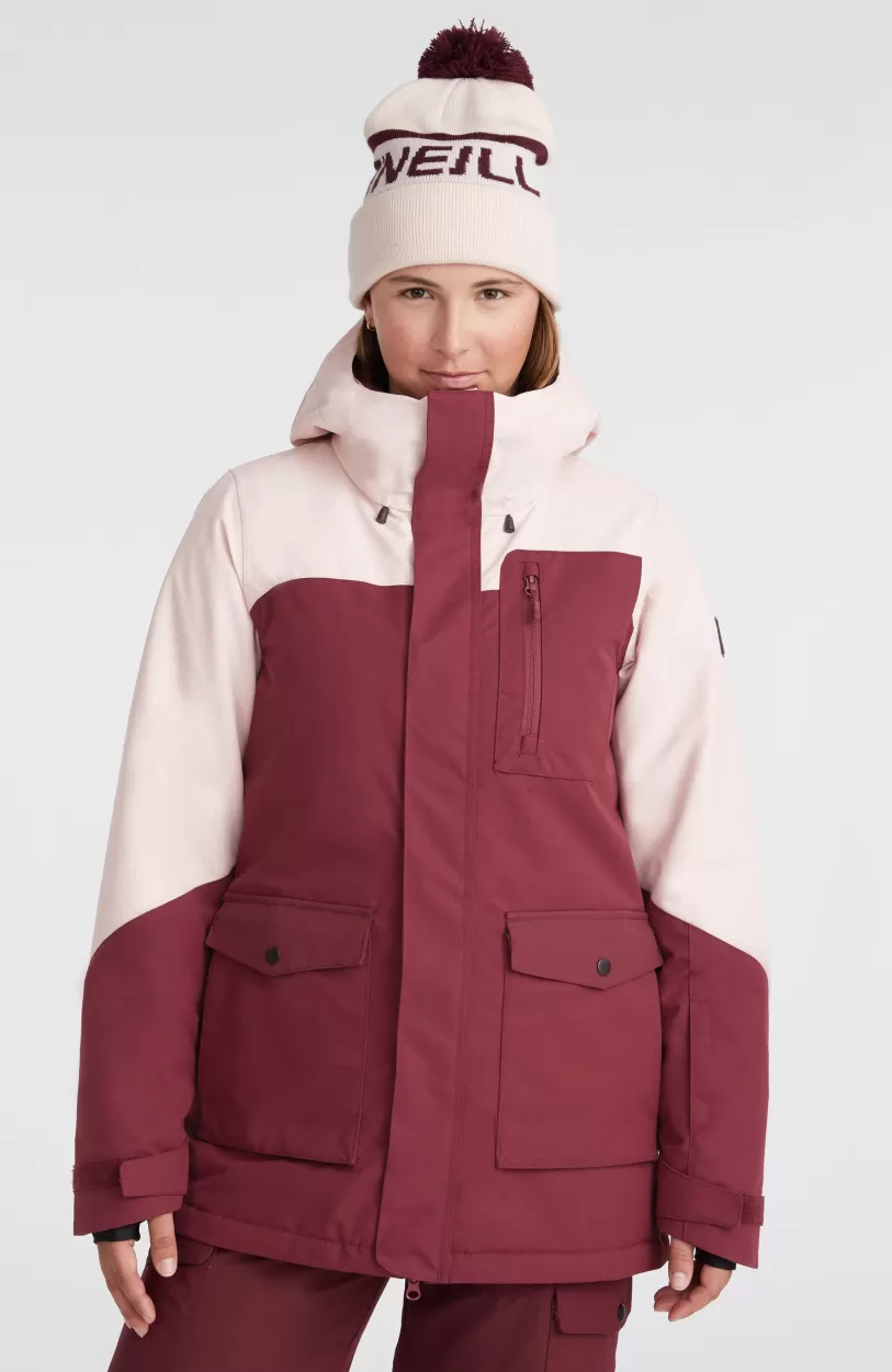 Sale O’Neill Ski Jas Utility | Windsor Wine Colour Block