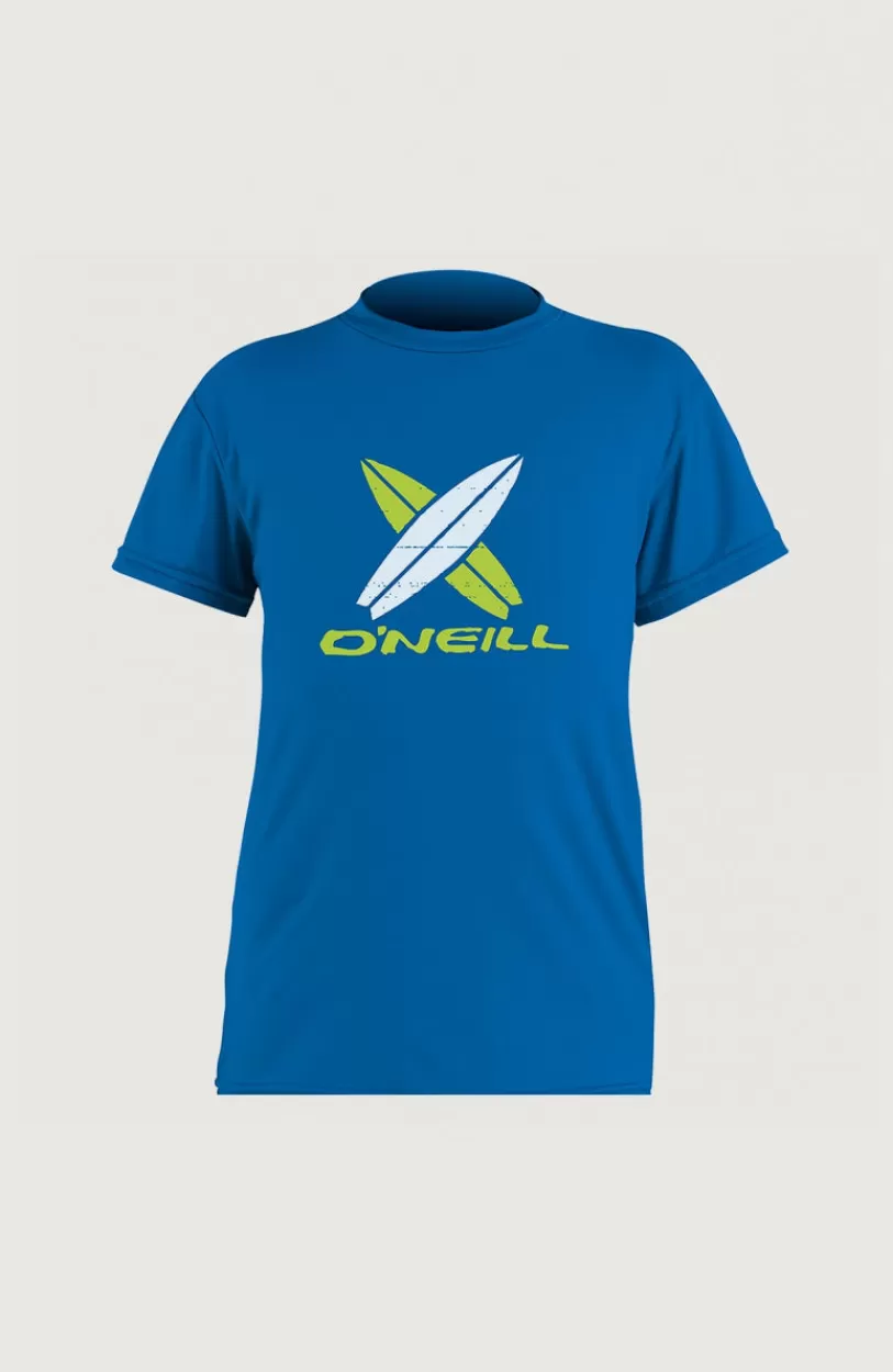 Fashion O’Neill Skins Short Sleeve Rash Tee | Blue