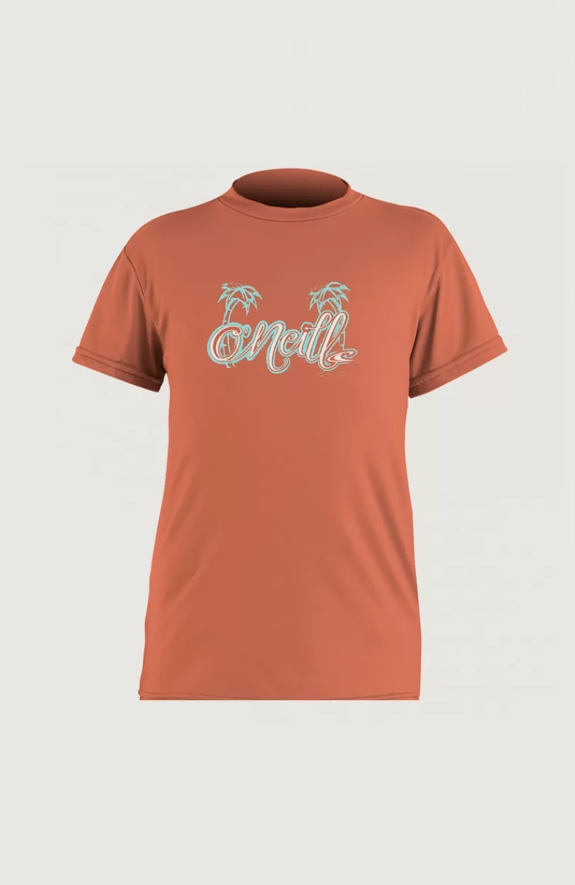 New O’Neill Skins Short Sleeve Rash Tee | Orange