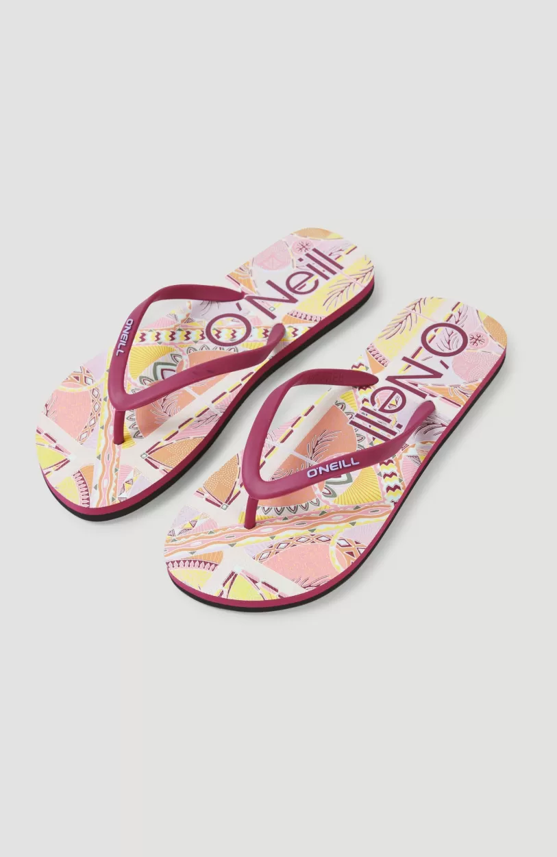 Cheap O’Neill Slippers Profile Graphic | Yellow Scarf Print