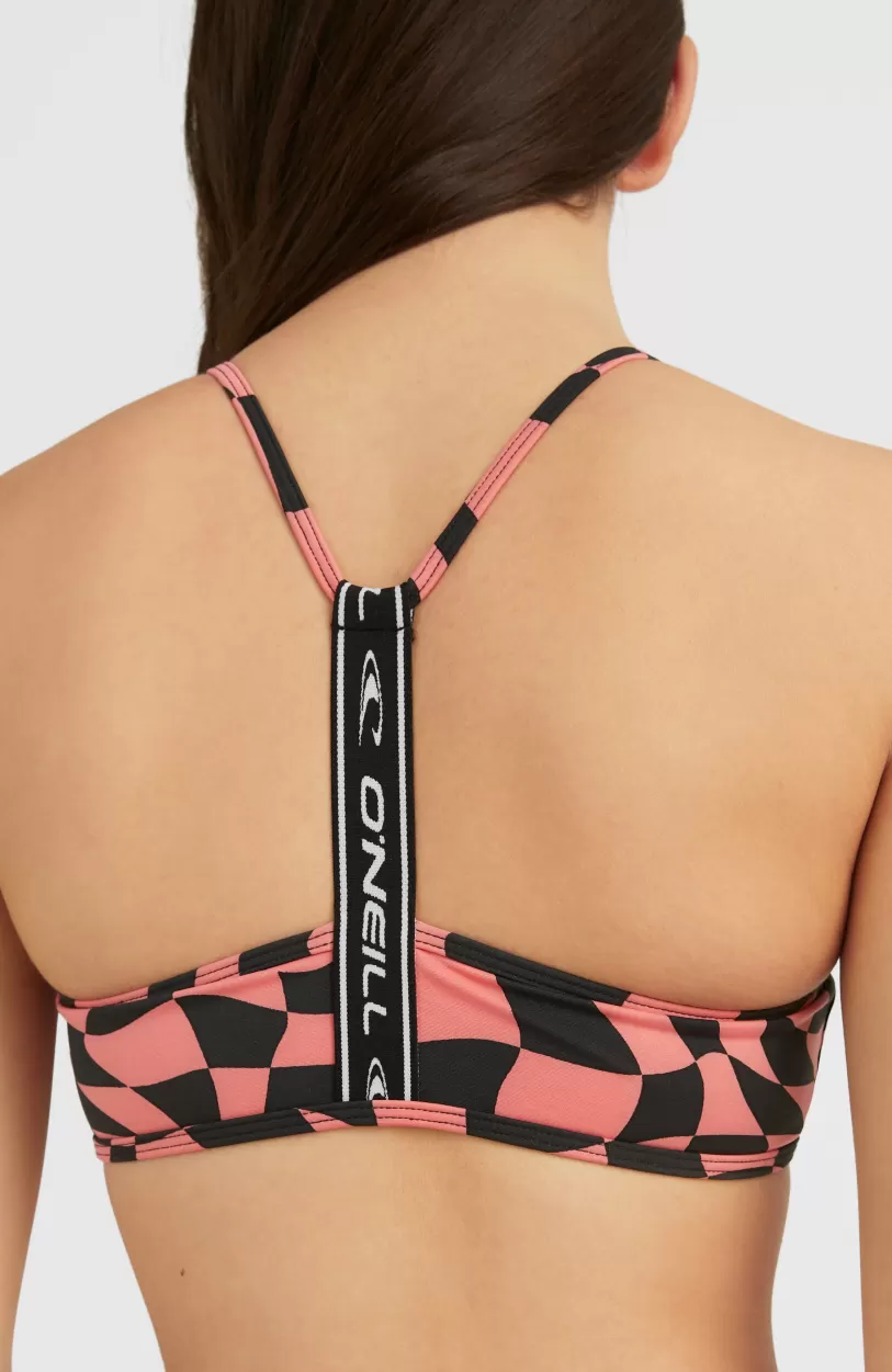 Flash Sale O’Neill Sportclub Active Bralette Bikiniset | Pink Checkboard