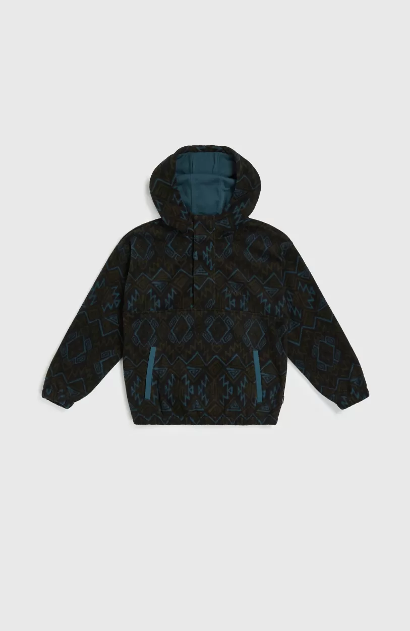 Discount O’Neill Superfleece Hoodie Met Halve Rits | Black Retro Ikat