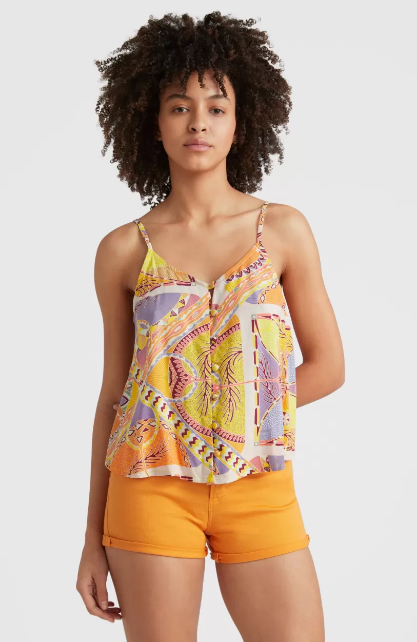 Flash Sale O’Neill Tanktop Tiare Woven | Yellow Scarf Print